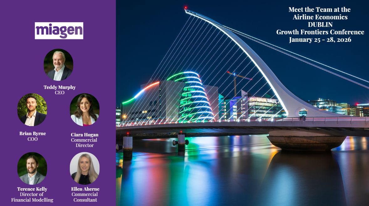 Miagen attending Airline Economics Growth Frontiers Global Conference